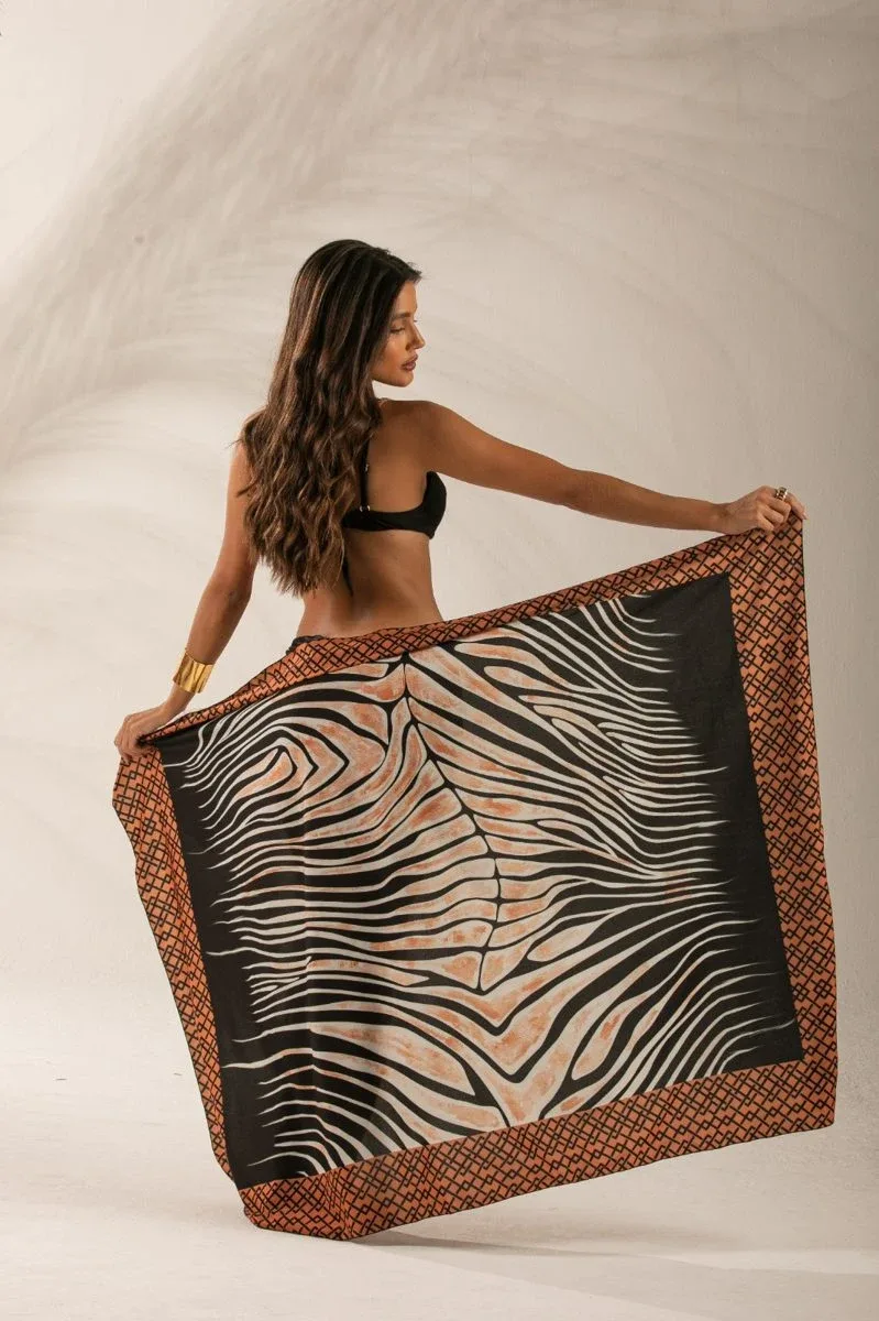 Resort sarong tied at the waist